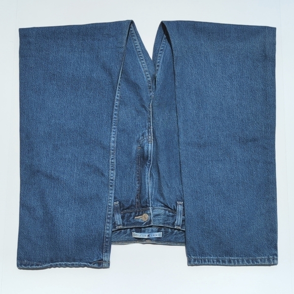 Tommy Hilfiger 2000 Vintage Medium Wash High Waisted Straight Leg Jeans Blue 12 - Picture 6 of 16